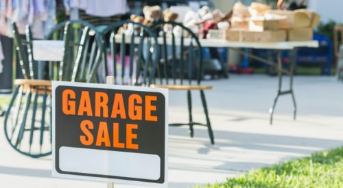 get rid of used furniture - garage sale